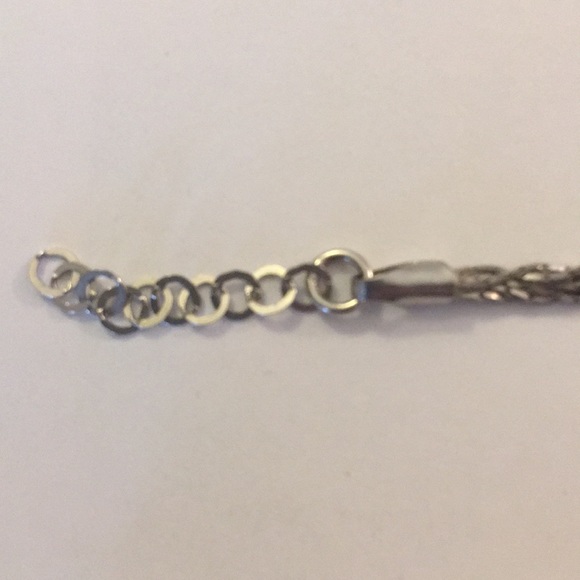 Sterling Silver & Pink Crystal Torsade Bracelet - Picture 6 of 6